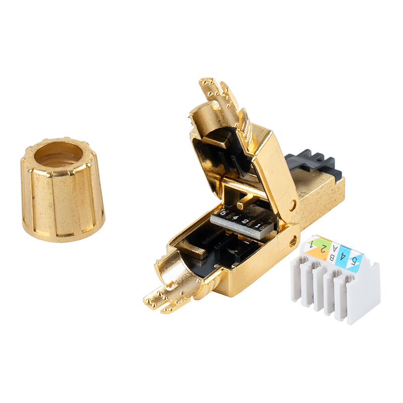 Conector RJ45 sin herramientas blindado Cat8 RJ-G40S-1-C8