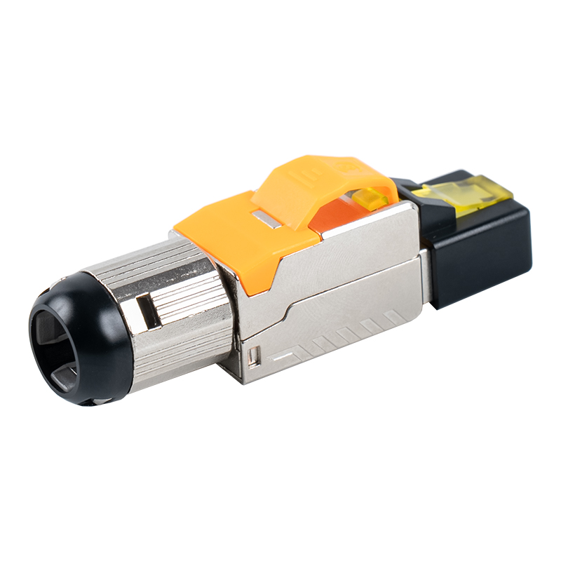 Conector RJ45 sin herramientas blindado Cat6A （con cubierta de plástico）RJ-G70S-C6A