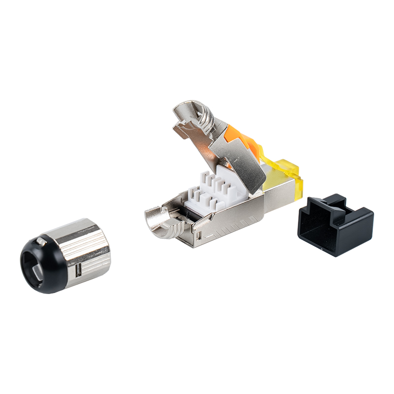 Conector RJ45 sin herramientas blindado Cat6A （con cubierta de plástico）RJ-G70S-C6A
