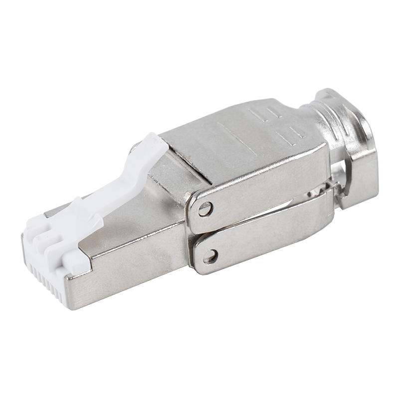 Conector RJ45 sin herramientas con hebilla metálica blindada Cat6A RJ-602S-2-C6A