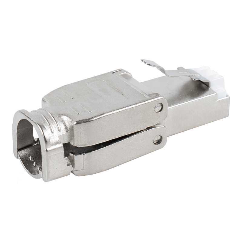 Conector RJ45 sin herramientas con hebilla metálica blindada Cat6A RJ-602S-2-C6A