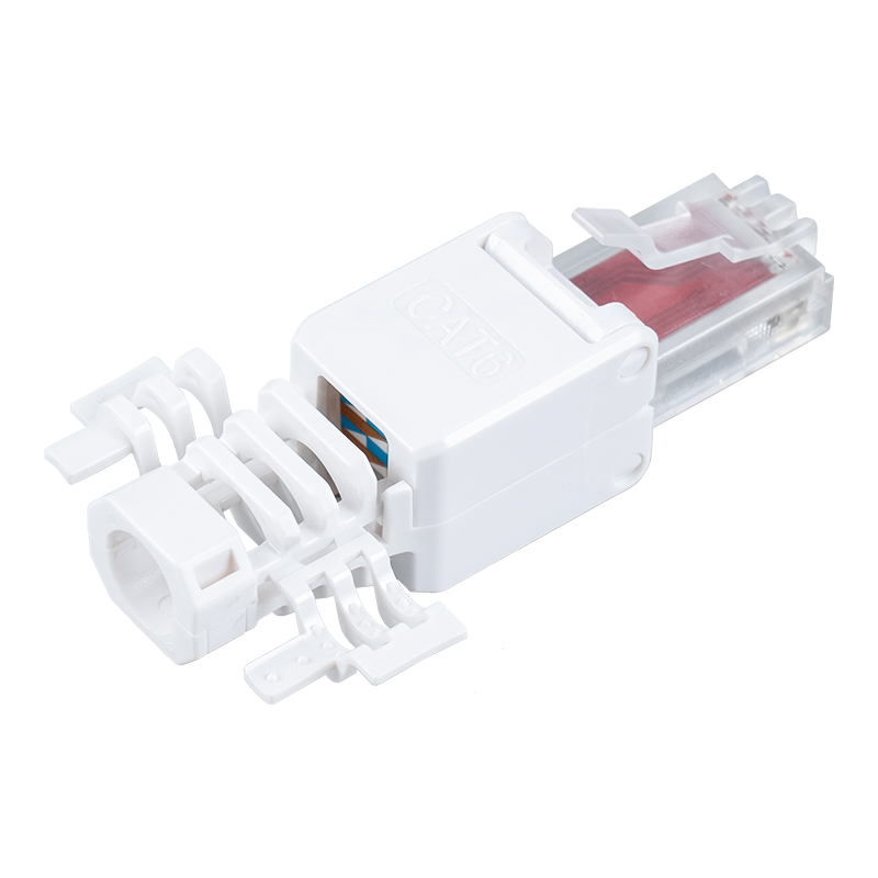 Conector RJ45 sin herramientas sin blindaje Cat6 （con alas） RJ-688X-C6
