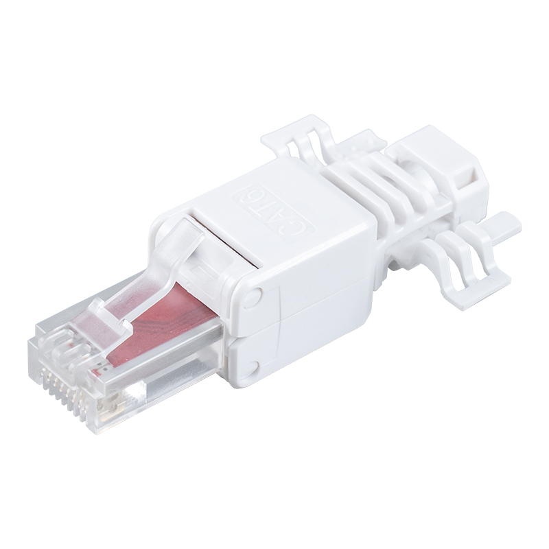 Conector RJ45 sin herramientas sin blindaje Cat6 （con alas） RJ-688X-C6