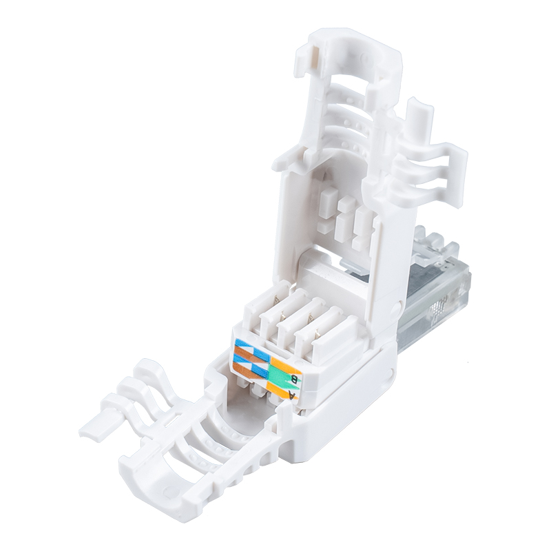 Conector RJ45 sin herramientas sin blindaje Cat6 （con alas） RJ-688X-C6