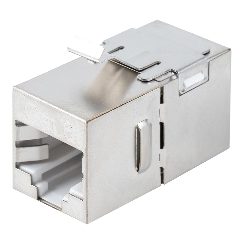 Acoplador recto RJ45 blindado Cat6 (con clip metálico) SM-2035SC6