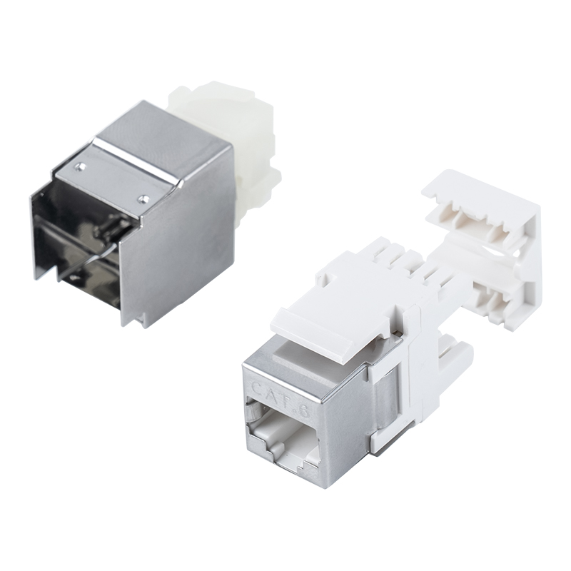 Gato Keystone blindado Cat6A de 180° (con carcasa metálica) SM-2064SD8C6A