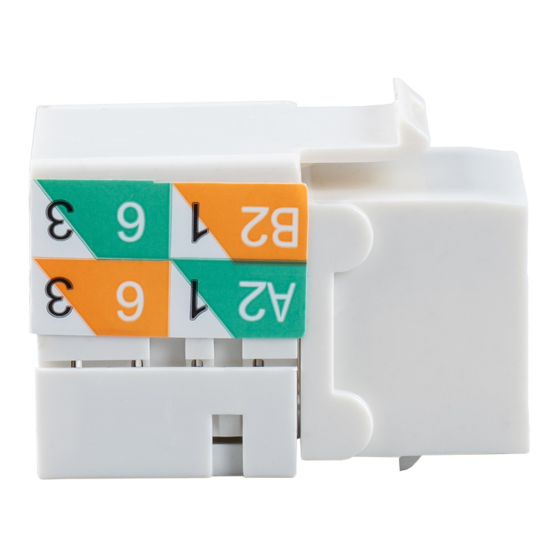 Gato Keystone Cat6 90° sin blindaje (cableado de doble propósito) SM-2081D8C6