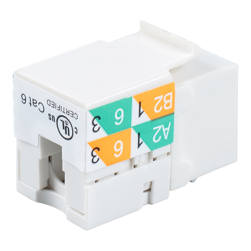 Gato Keystone Cat6 90° sin blindaje (cableado de doble propósito) SM-2081D8C6