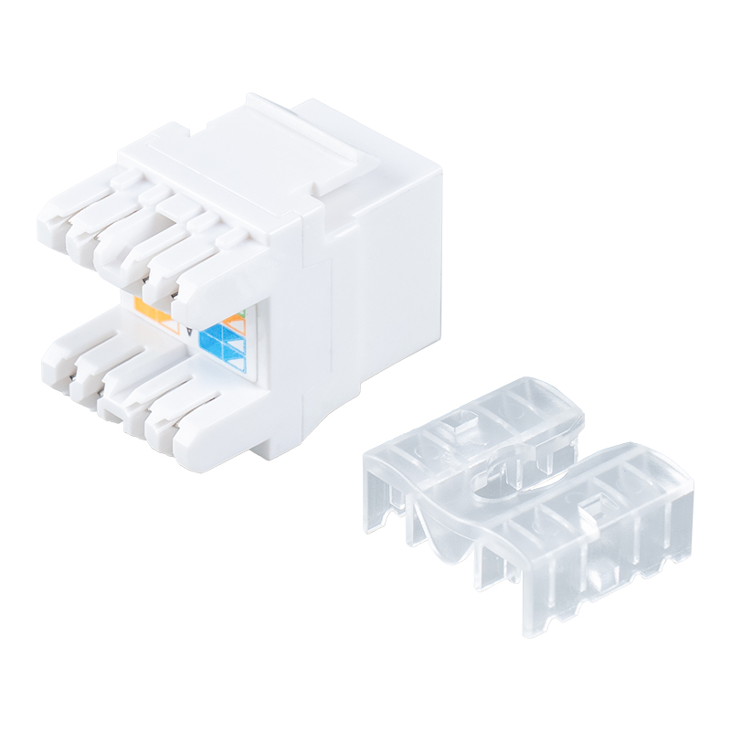 Gato modular Cat6 sin blindaje 180° (minitipo con obturador) SM-2089CD8C6-1