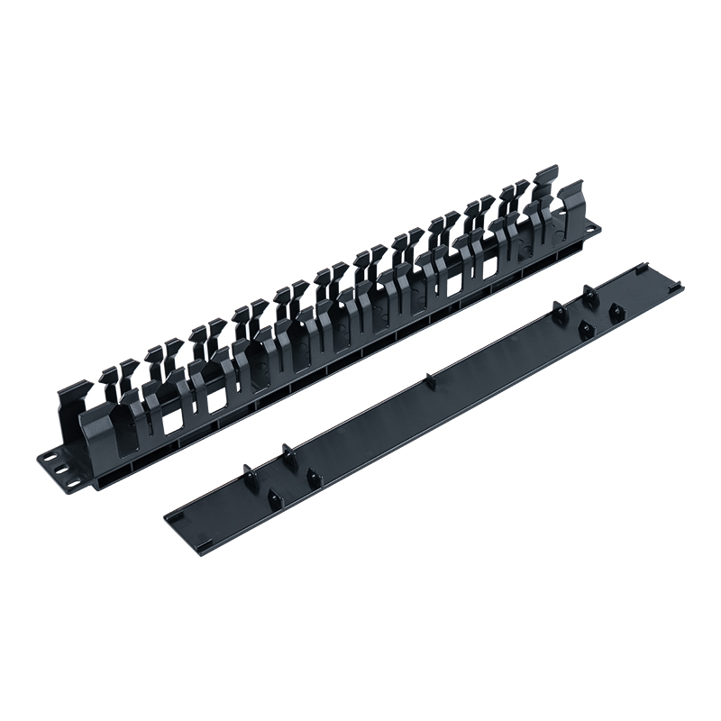 Soporte de gestión de cables de plástico 1U de 119 pulgadas (12 puertos) SP-3649-1U