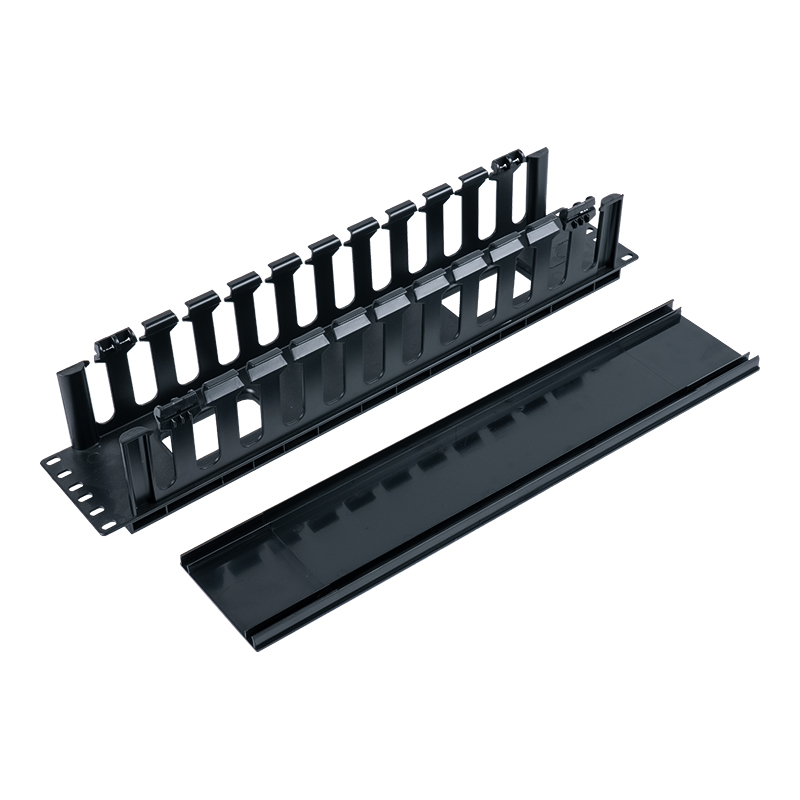 Soporte de gestión de cables de plástico 2U de 19 pulgadas (12 puertos) SP-3667-2U