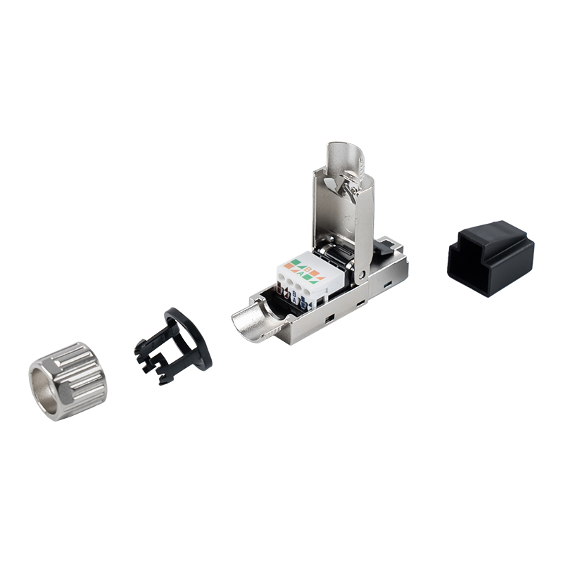 Conector RJ45 sin herramientas blindado Cat7 (con fundas protectoras de plástico) RJ-G50S-1-C7