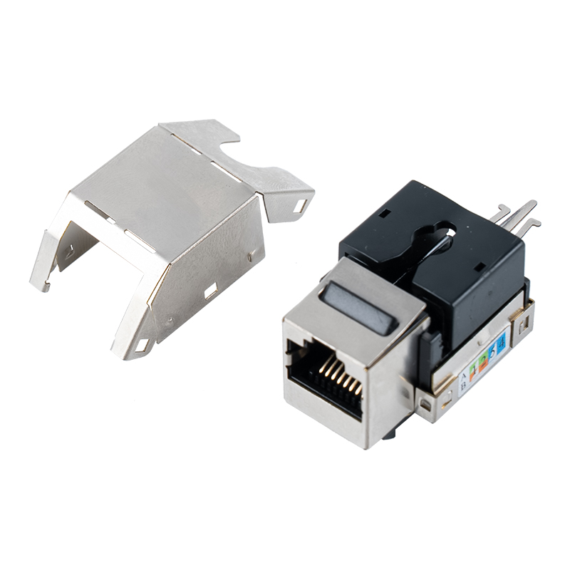 Gato Keystone blindado Cat6 de 90° (con carcasa metálica) SM-2013SH8C6