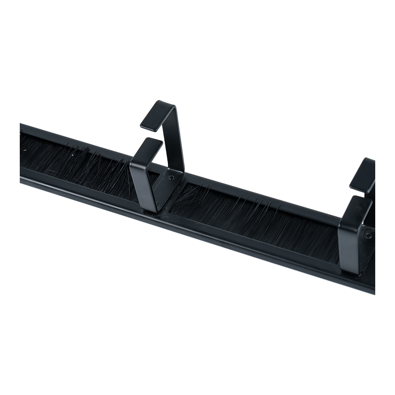 Panel de gestión de cables de plástico de 4 anillos de 19 pulgadas (con cepillo) SP-3804-1U