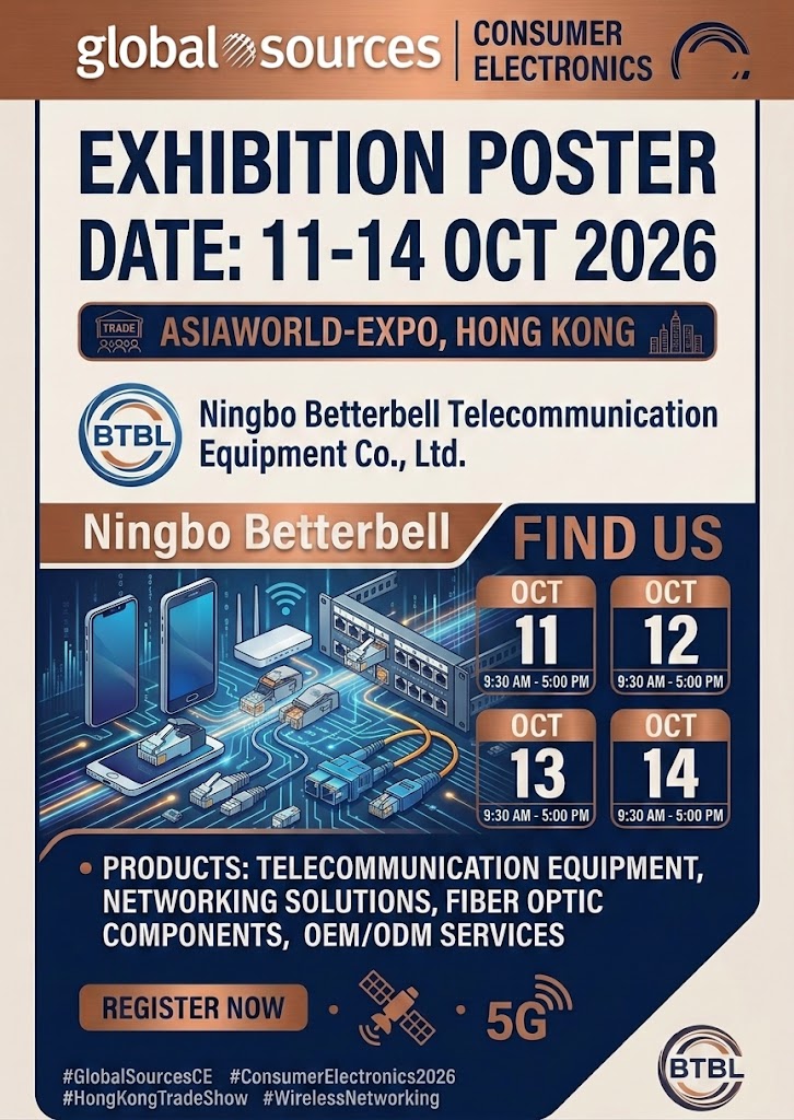 ¡Conozca a Ningbo Betterbell (BTBL) en Global Sources Consumer Electronics (Hong Kong) 2026!